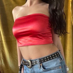 Topshop Red Bandeau NWT